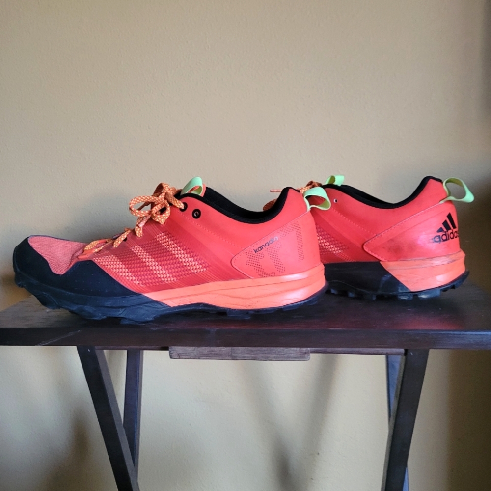 Adidas Kanadia TR Shoes Mens Sz 11.5 Orange Black Athletic Trainers Sneakers